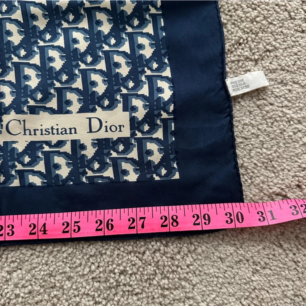 Dior Square Scarf Blue Oblique